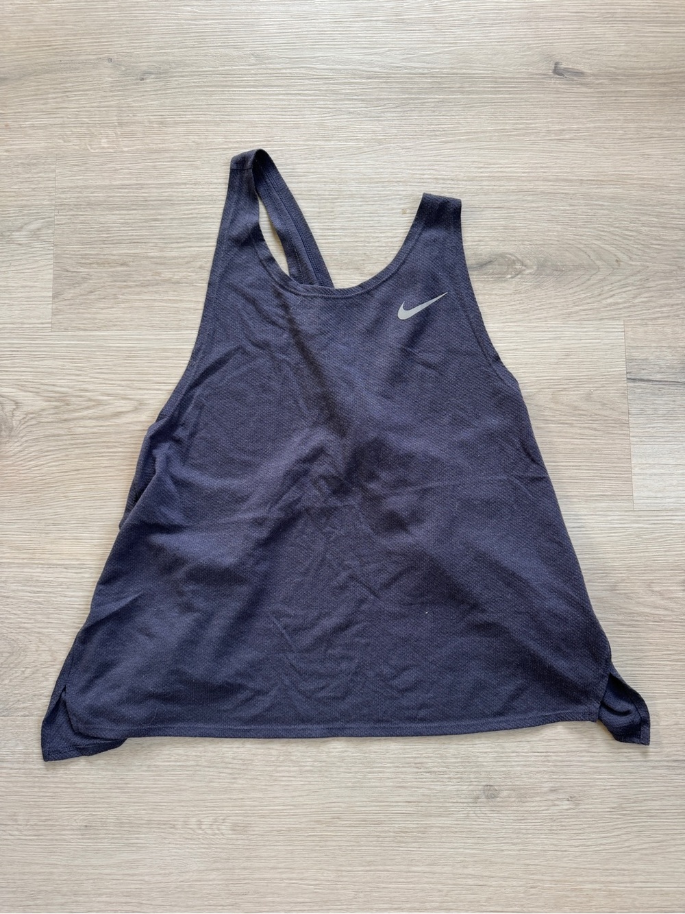 Nike Dri-Fit Racerback Running Tank Women’s Medium Dark Gray Open Back